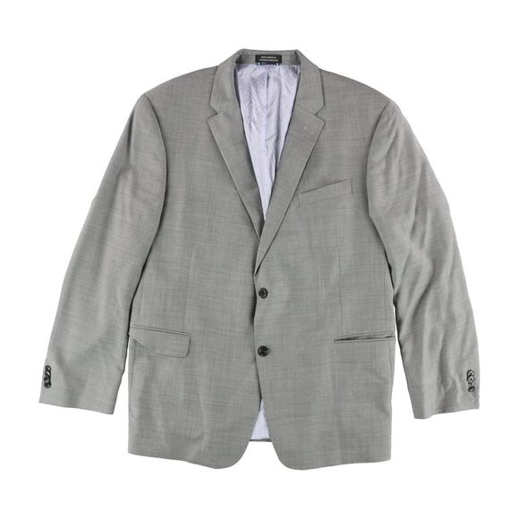 Mens Vented Two Button Blazer Jacket, grey, 46 Regular
